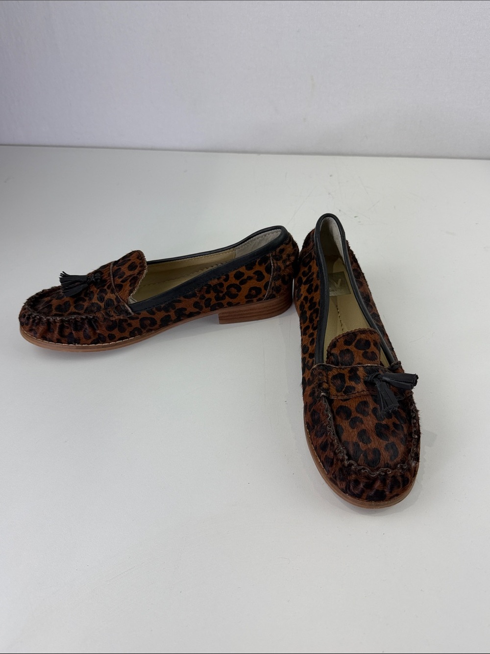 Dolce Vita Leopard Print Tassel Loafers - Brown & Black - Picture 5 of 10